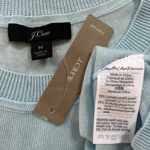 J.Crew NWT {PRICE FIRM} light weight silk short sleeve sweater shop@iamwarrior - Picture 11 of 12
